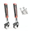 Pipe Wrench Set Rhevosil 3-Piece Chrome Vanadium Wrench 6-8-10 Inch-4