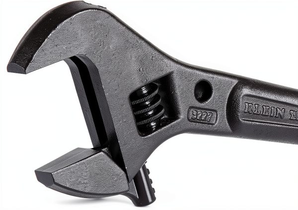 Klein Tools 10-Inch Extra Long Adjustable Wrench Black Alloy Steel-11