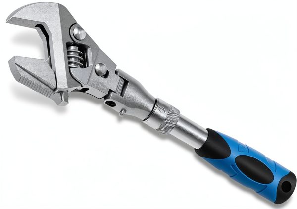 Adjustable Wrench faxhool Chrome Steel Dual Mode Ratchet 12.4 Inch-0