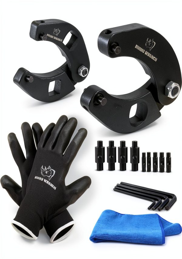 Eleon Adjustable Wrench Set Large Black Carbon Steel Hydraulic Tool-0