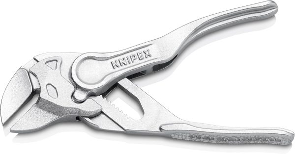 Knipex 4 Inch Chrome Plated Xs Pliers Wrench With Bare Handle-2