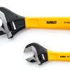 DEWALT Adjustable Wrench 2 Pc Dip Grip Set Yellow DWHT75497-0