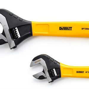 DEWALT Adjustable Wrench 2 Pc Dip Grip Set Yellow DWHT75497-0