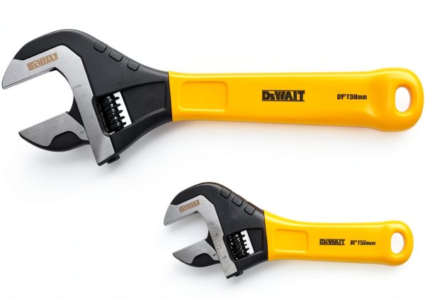 DEWALT Adjustable Wrench 2 Pc Dip Grip Set Yellow DWHT75497-0