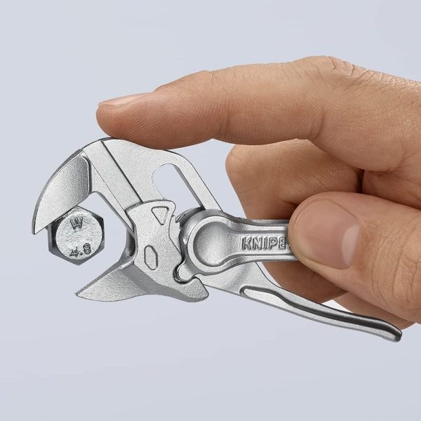 Knipex 4 Inch Chrome Plated Xs Pliers Wrench With Bare Handle-17